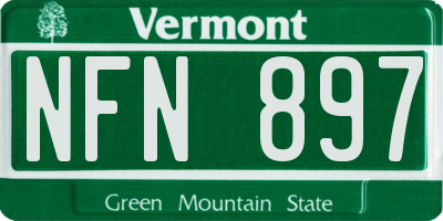 VT license plate NFN897