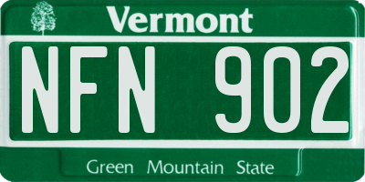 VT license plate NFN902