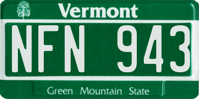 VT license plate NFN943