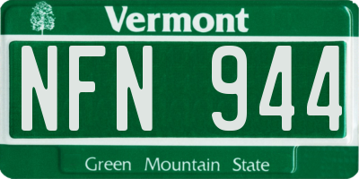 VT license plate NFN944
