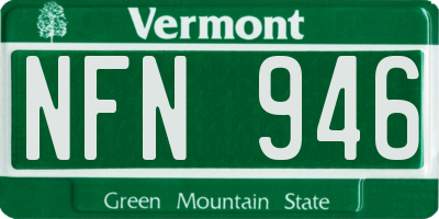 VT license plate NFN946