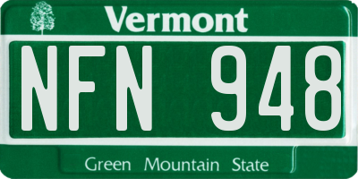 VT license plate NFN948