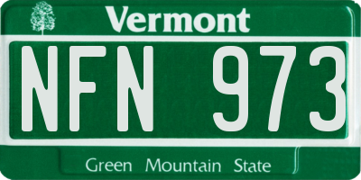 VT license plate NFN973