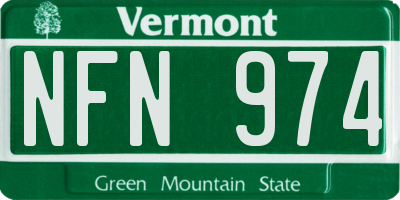 VT license plate NFN974