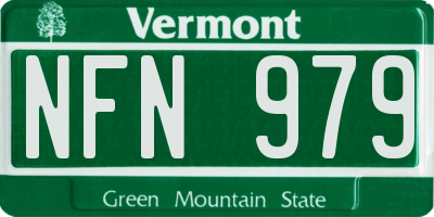 VT license plate NFN979