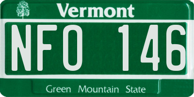 VT license plate NFO146