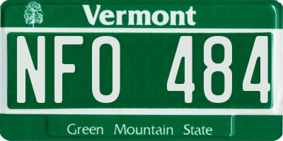 VT license plate NFO484