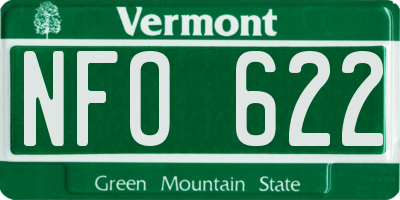 VT license plate NFO622
