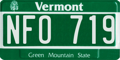 VT license plate NFO719