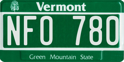 VT license plate NFO780