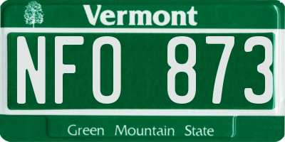 VT license plate NFO873