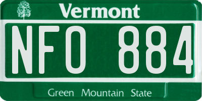 VT license plate NFO884