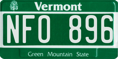 VT license plate NFO896