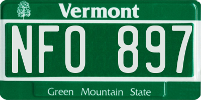 VT license plate NFO897