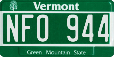 VT license plate NFO944