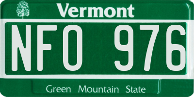 VT license plate NFO976