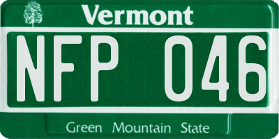 VT license plate NFP046