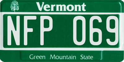 VT license plate NFP069