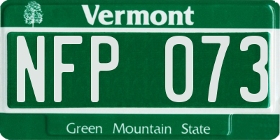 VT license plate NFP073