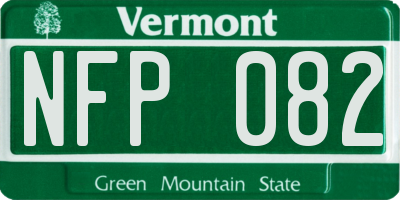 VT license plate NFP082