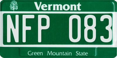 VT license plate NFP083