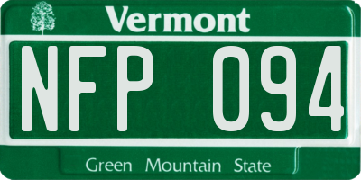 VT license plate NFP094