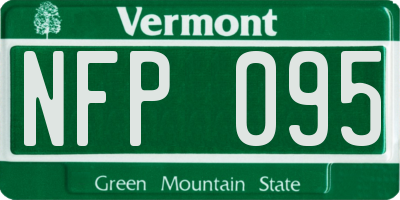 VT license plate NFP095