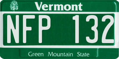 VT license plate NFP132