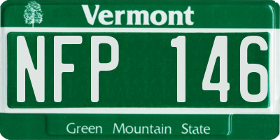 VT license plate NFP146
