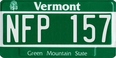 VT license plate NFP157