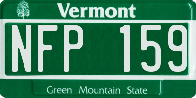 VT license plate NFP159