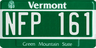 VT license plate NFP161