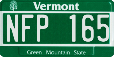 VT license plate NFP165
