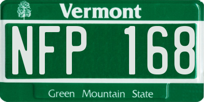 VT license plate NFP168