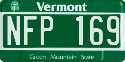 VT license plate NFP169