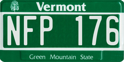 VT license plate NFP176