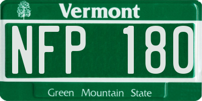 VT license plate NFP180