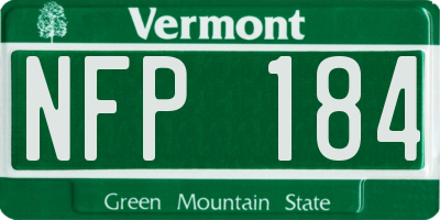 VT license plate NFP184