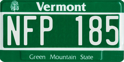 VT license plate NFP185