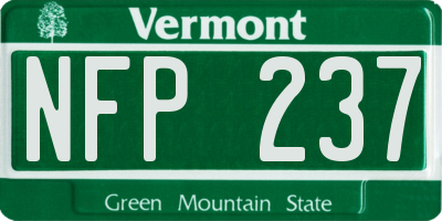 VT license plate NFP237
