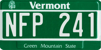VT license plate NFP241