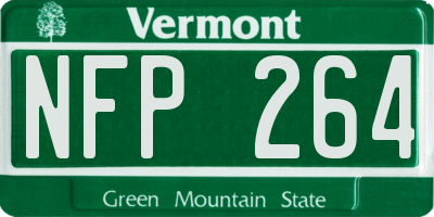 VT license plate NFP264