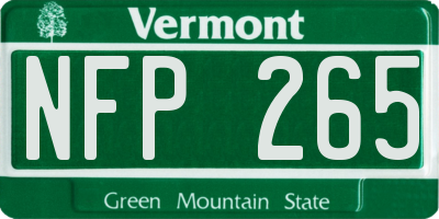 VT license plate NFP265