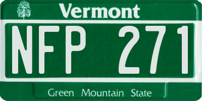 VT license plate NFP271