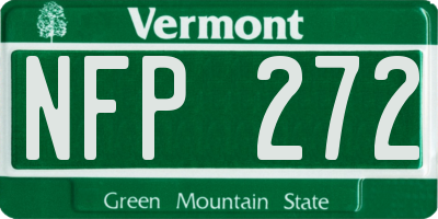 VT license plate NFP272