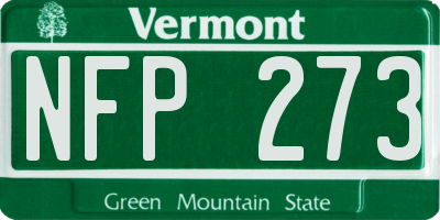 VT license plate NFP273