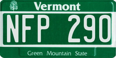 VT license plate NFP290