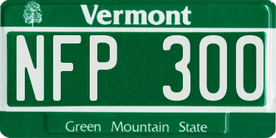 VT license plate NFP300