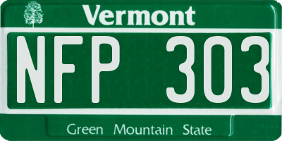 VT license plate NFP303