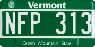 VT license plate NFP313